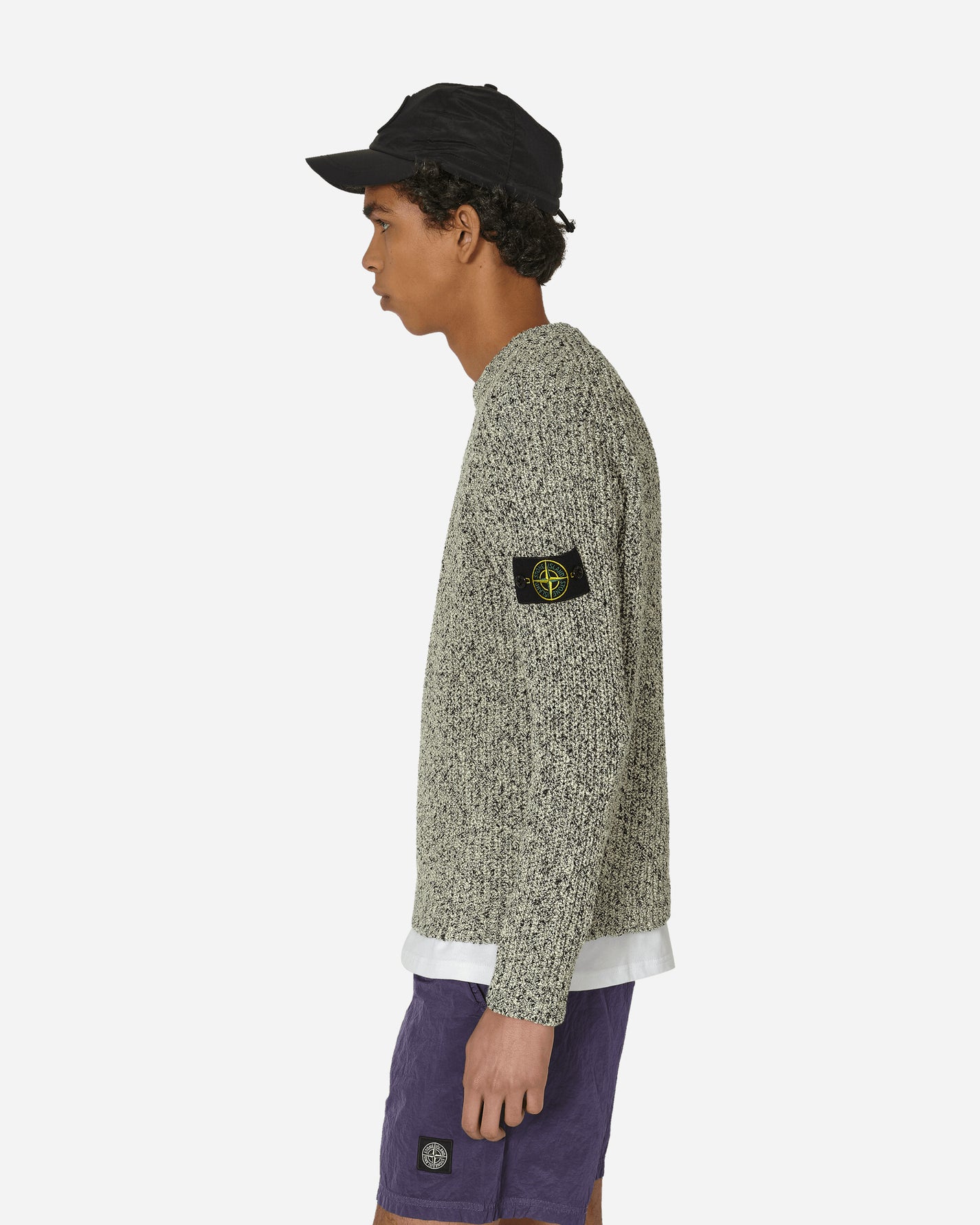 Stone Island Maglia White Knitwears Sweaters 8015531D1 V0001