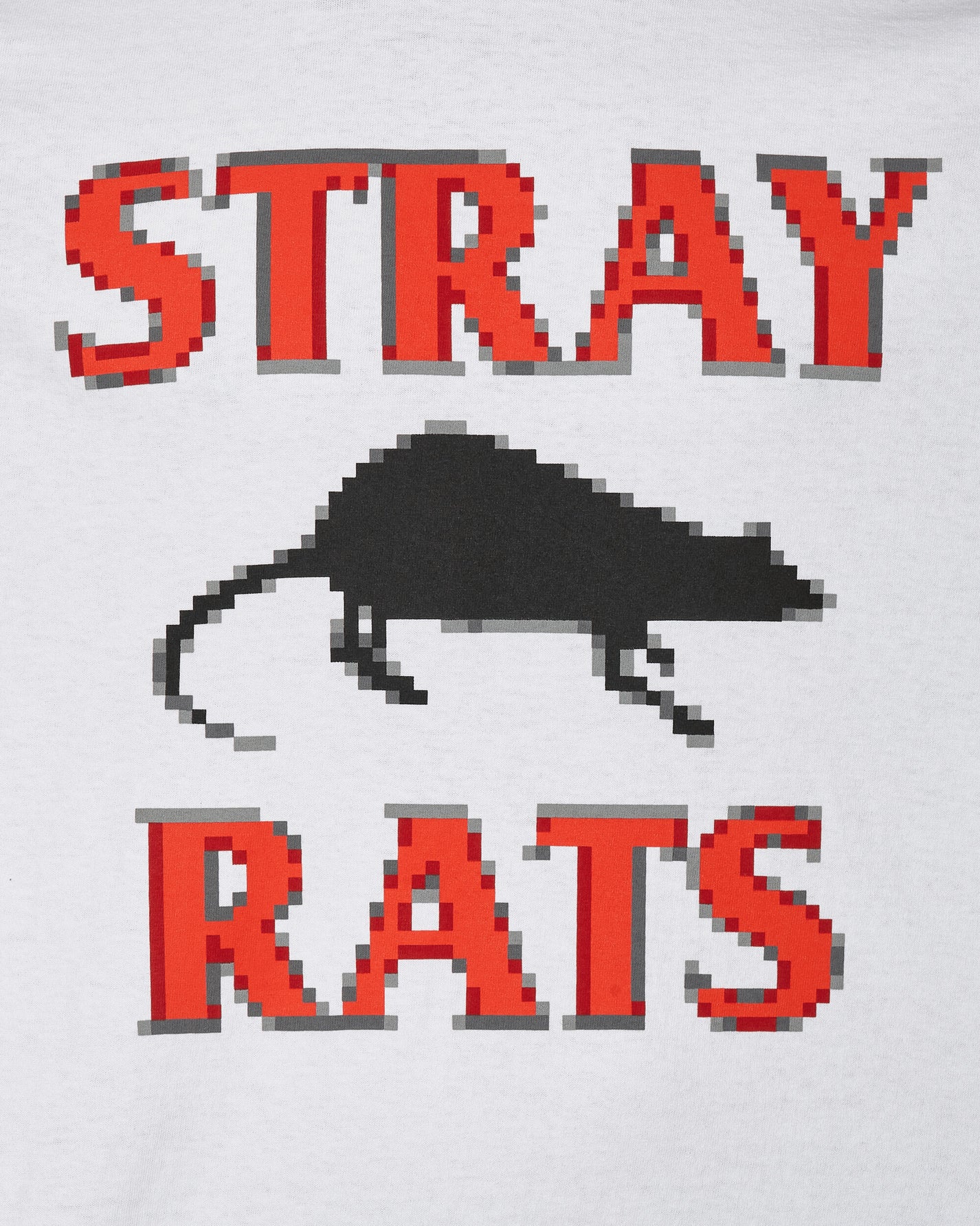 Stray Rats Pixel Rodenticide Tee White T-Shirts Shortsleeve SRT1196 WHITE