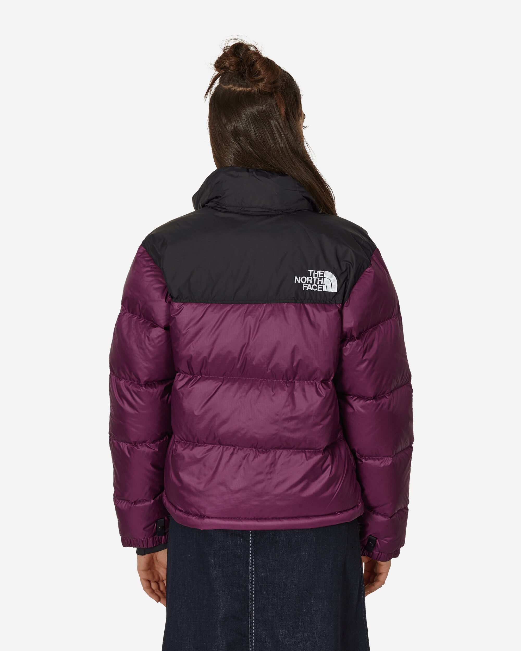 The North Face Wmns W 1996 Retro Nuptse Jacket Black/Currant Purple Coats and Jackets Down Jackets NF0A3XEO V6V1