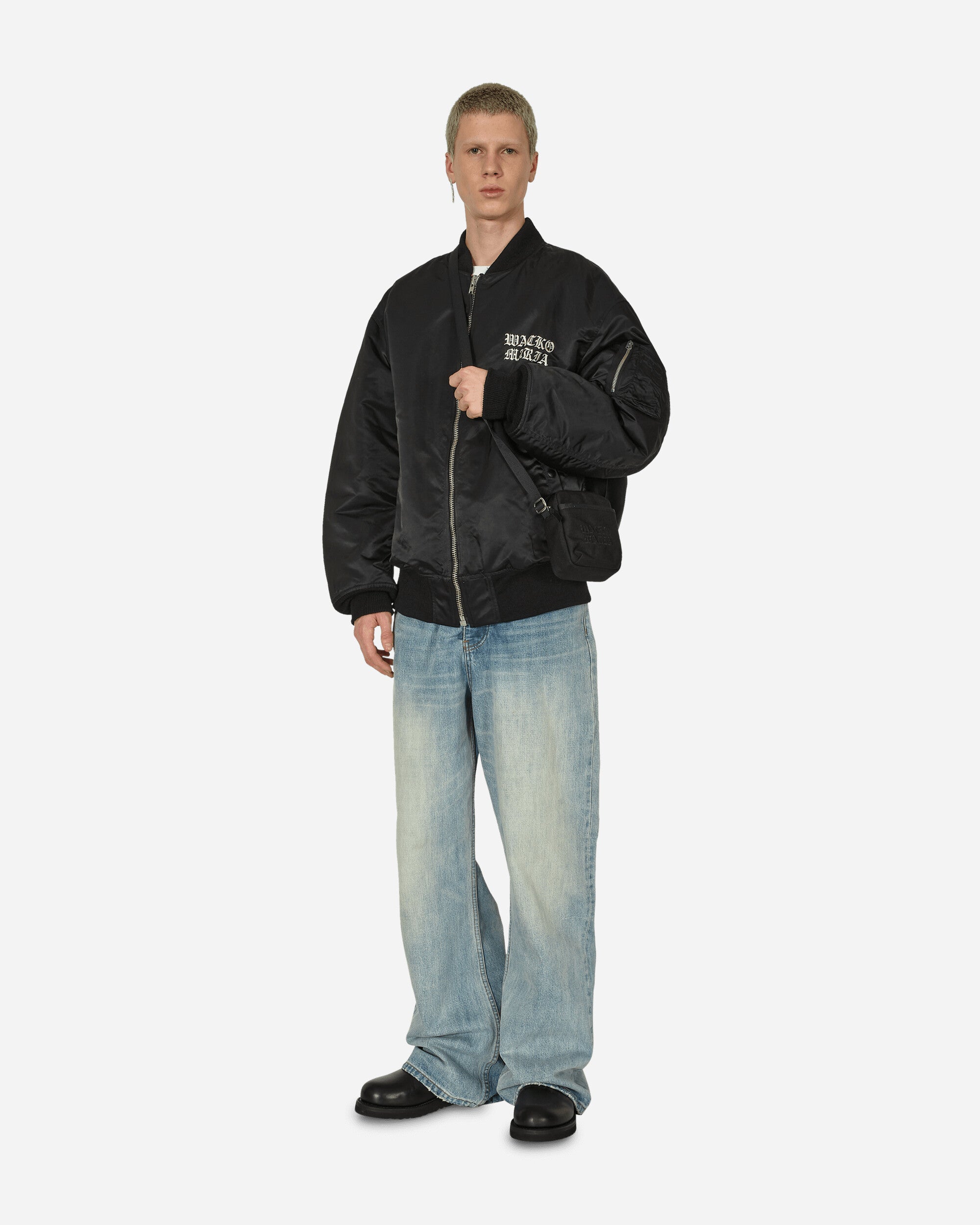 WACKO MARIA Ma-1 Flight Jacket ( Type-2 ) Black Coats and Jackets Bomber Jackets 23FW-WMO-ML02 BLACK