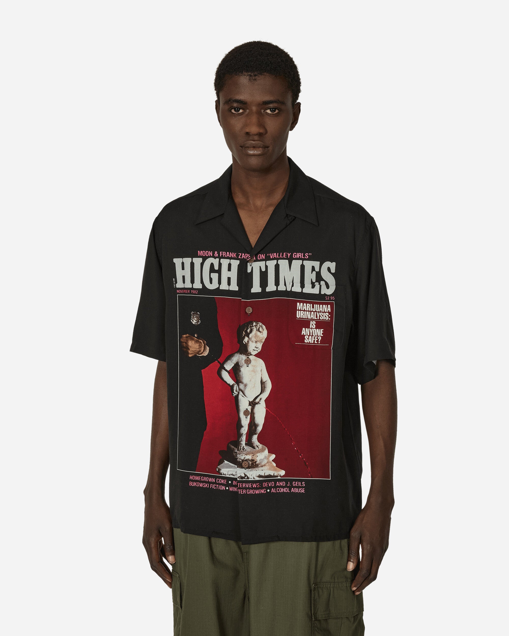 WACKO MARIA Hightimes / S/S Hawaiian Shirt (Type-3) Black Shirts Shortsleeve Shirt HIGHTIMES-WM-HI07 BLK