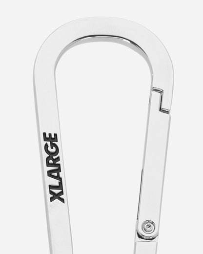 XLARGE Slanted Logo Keyring Carabiner Silver Small Accessories Keychains 201251054006S 16