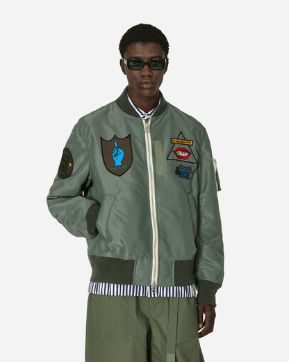 sacai Sacai Gonz Nylon Twill Blouson Khaki Coats and Jackets Bomber Jackets 24-03524M 840