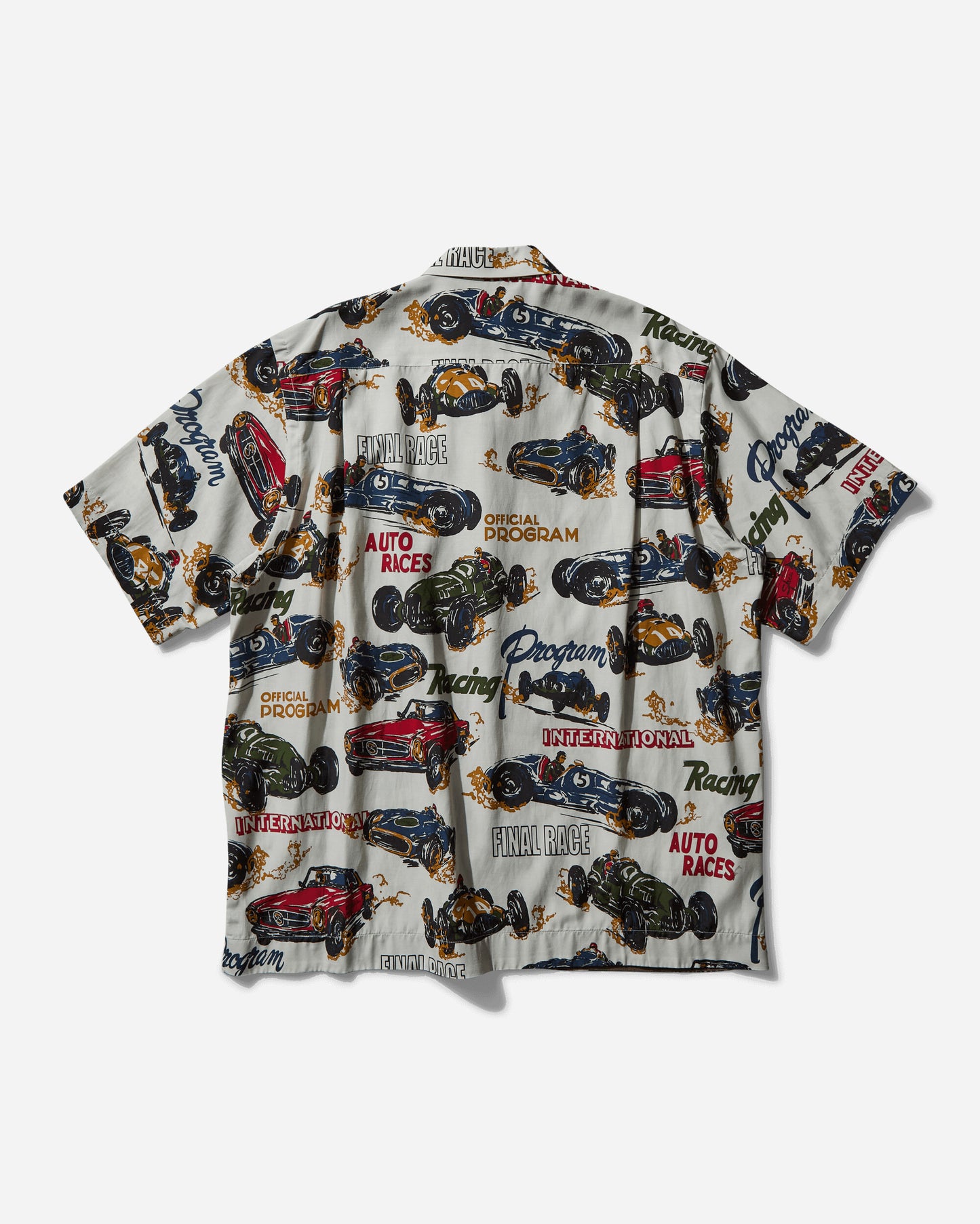 sacai Car Race / Tropical Print Shirt Ivory (Car Race) Shirts Shortsleeve Shirt 25-03653M 899