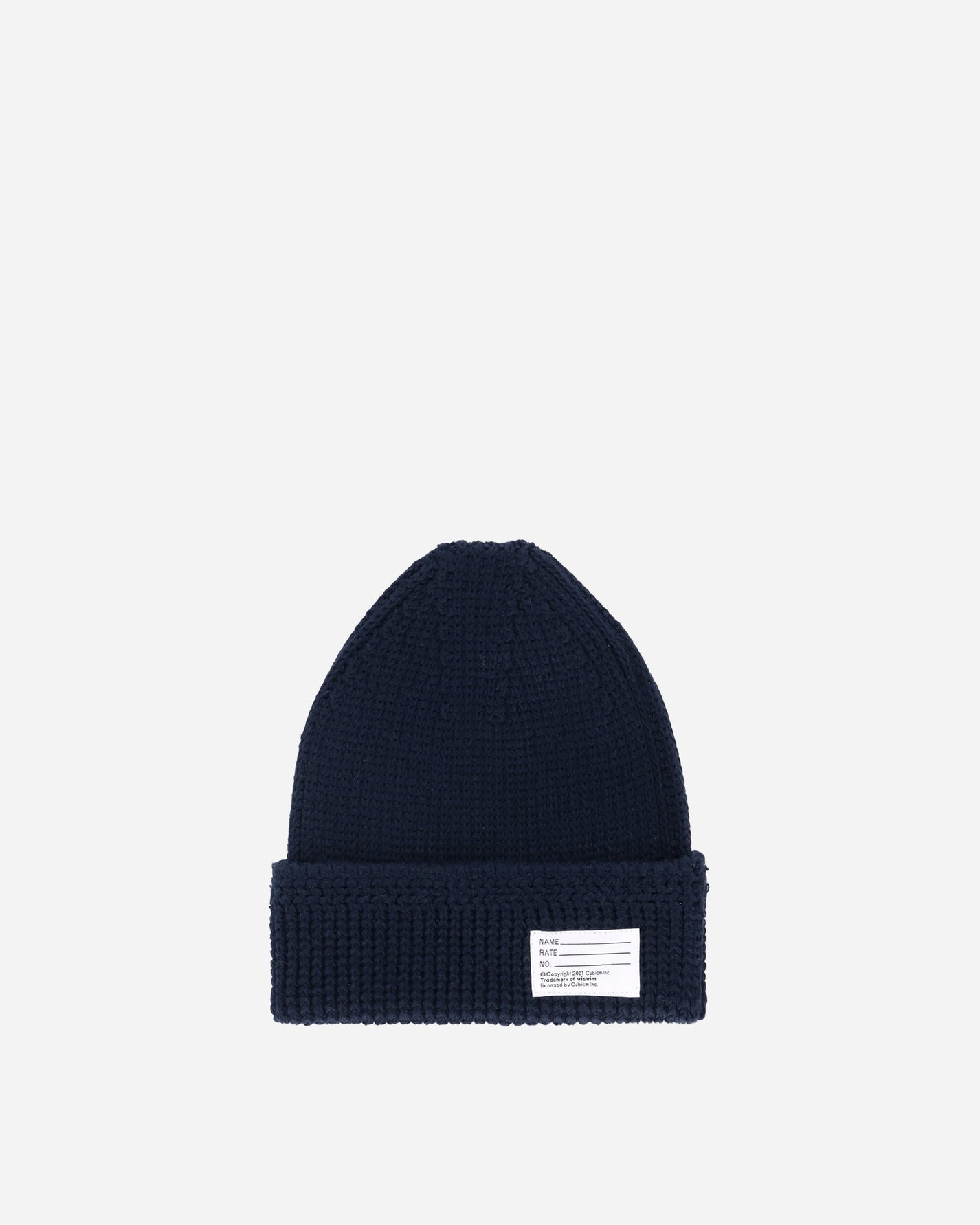 visvim Knit Beanie (Cotton) Navy Hats Beanies 0125103003008 2