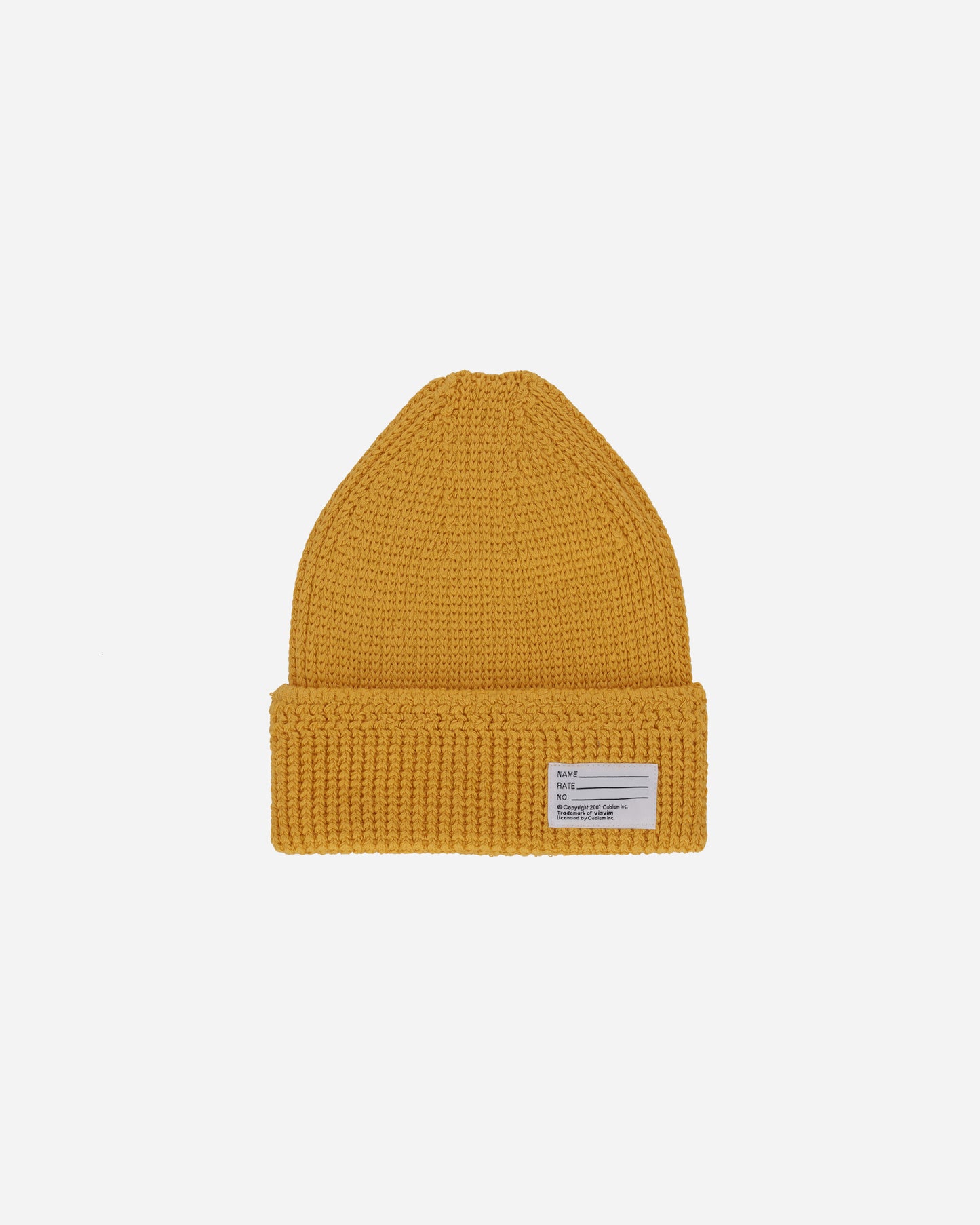 visvim Knit Beanie (Cotton) Mustard Hats Beanies 0125103003008 3