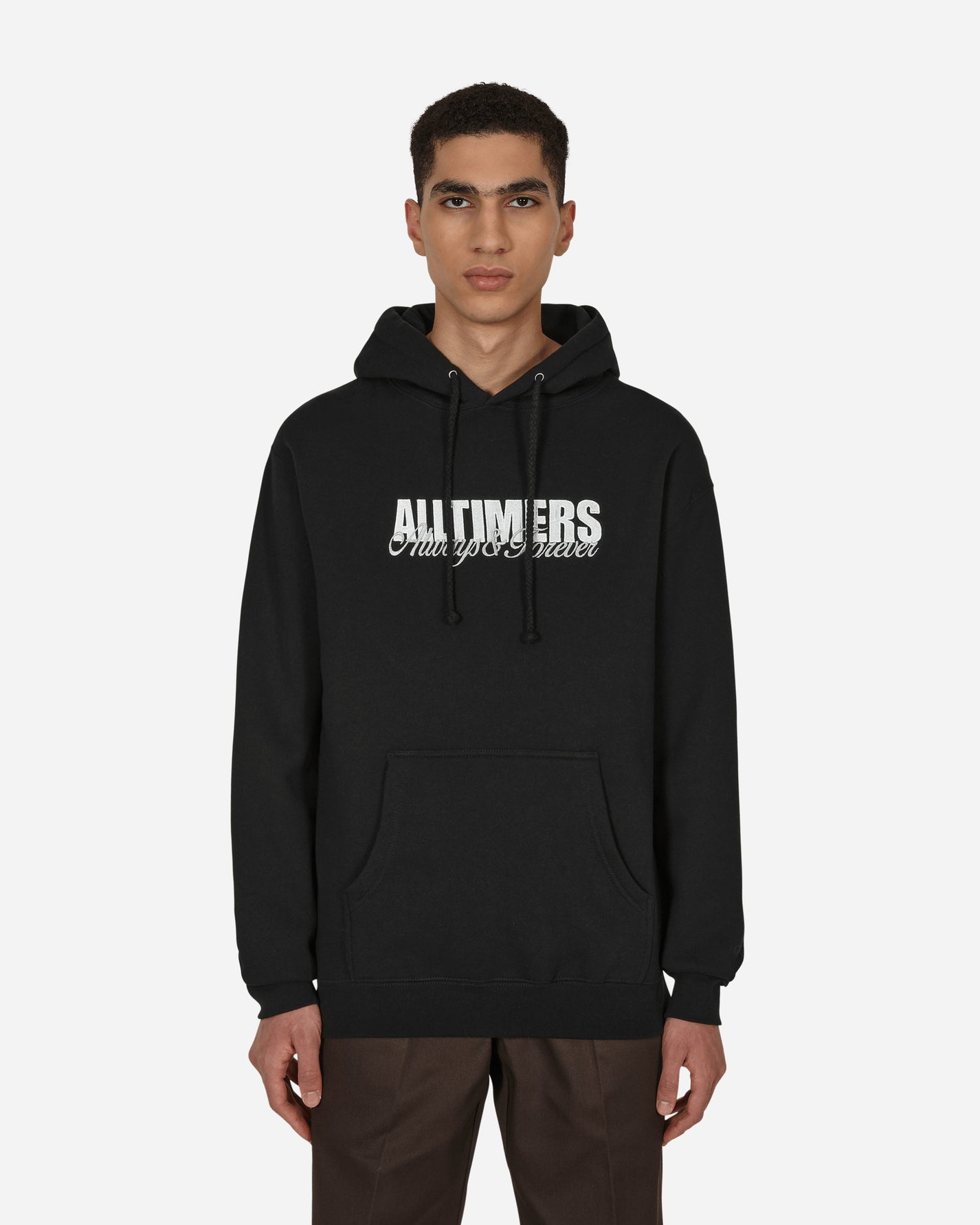 Alltimers Always Embroidered Hoodie Black Sweatshirts Hoodies PN1777 001