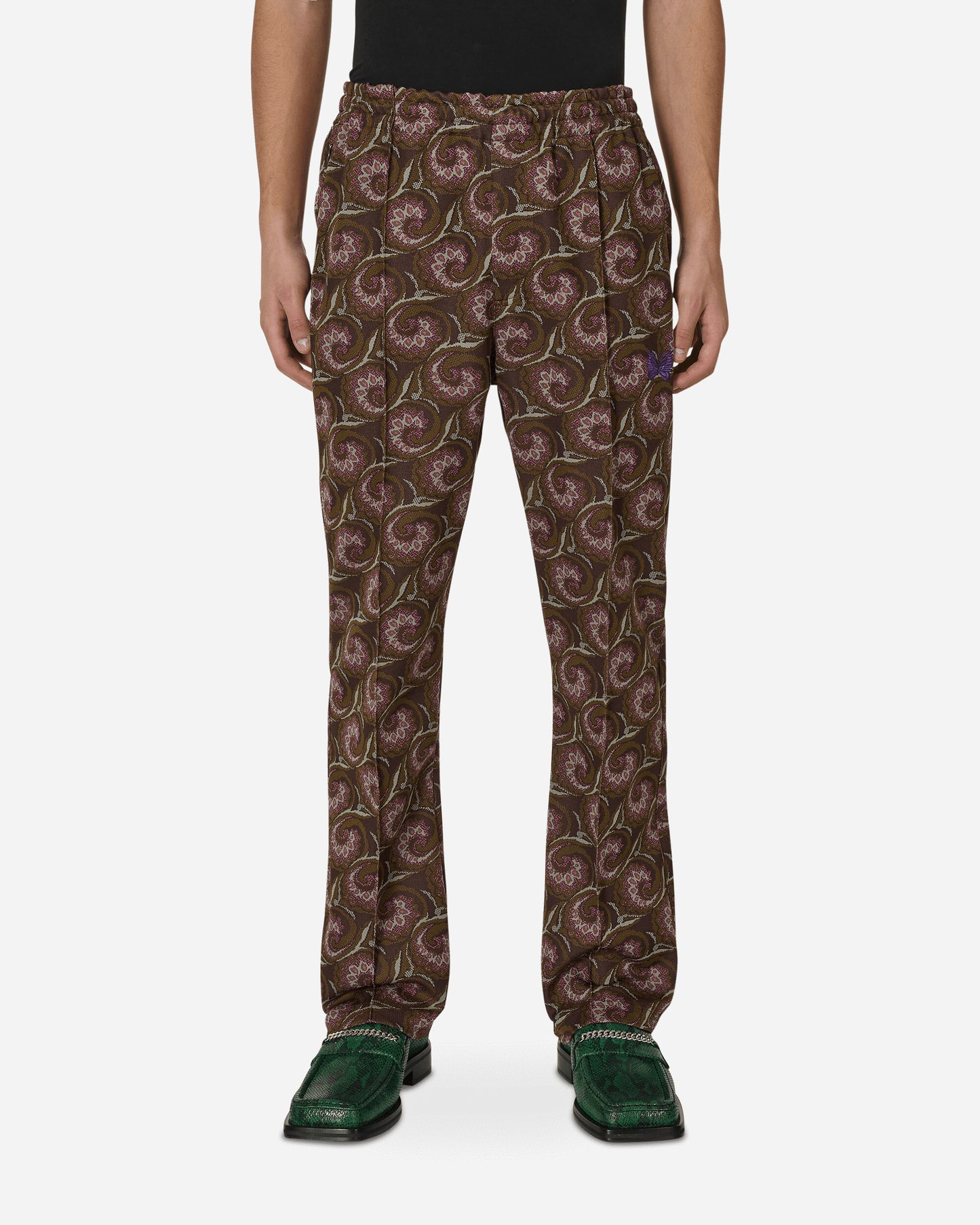 Baracuta Jacquard Pants Needles Dark Brown Pants Sweatpants BRPAN0028 700