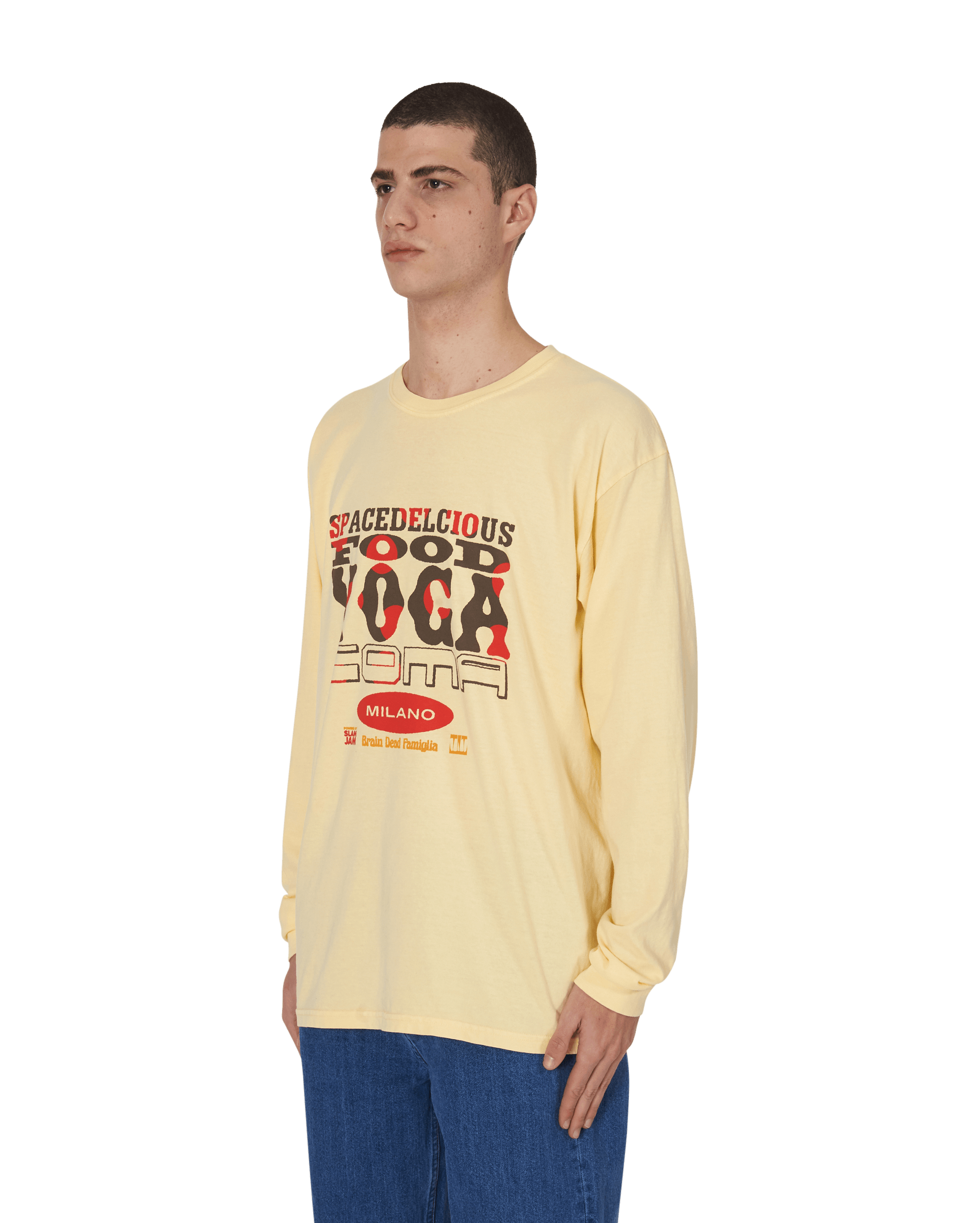 Brain Dead SLAM JAM SPACEDELICIOUS YELLOW T-Shirts Longsleeve BDF19T01001222YL01 YL01