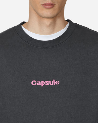 Capsule Washed Black Capsule Logo Crewneck Washed Black Sweatshirts Crewneck CAPLOGOCREW BLACK