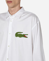 Comme Des Garçons Shirt Mens Shirt Woven X Lacoste White Shirts Longsleeve Shirt FL-B003-W23  1