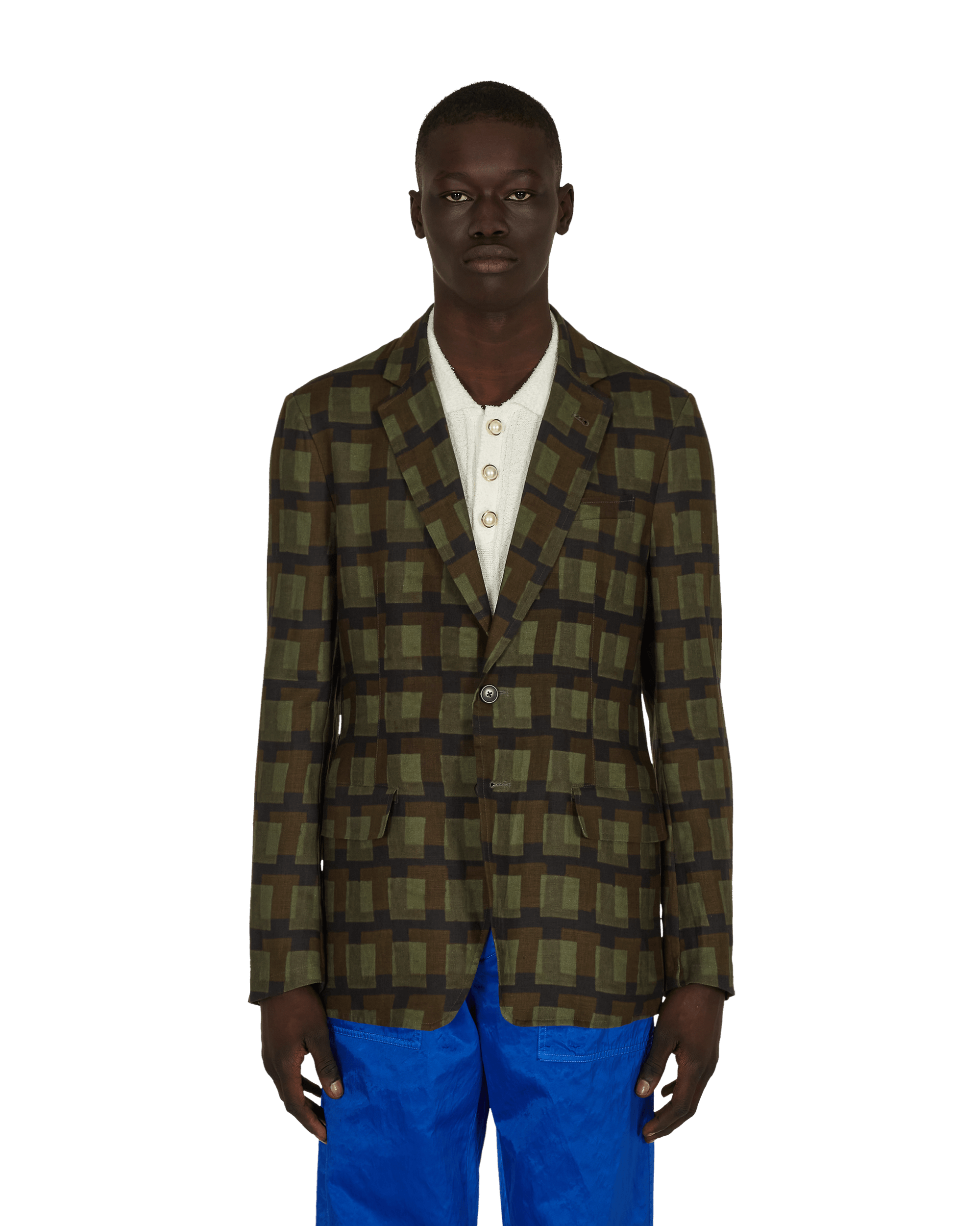 Dries Van Noten Boxing 2080 M.W. Khaki Coats and Jackets Blazers 211-20425-2080 606