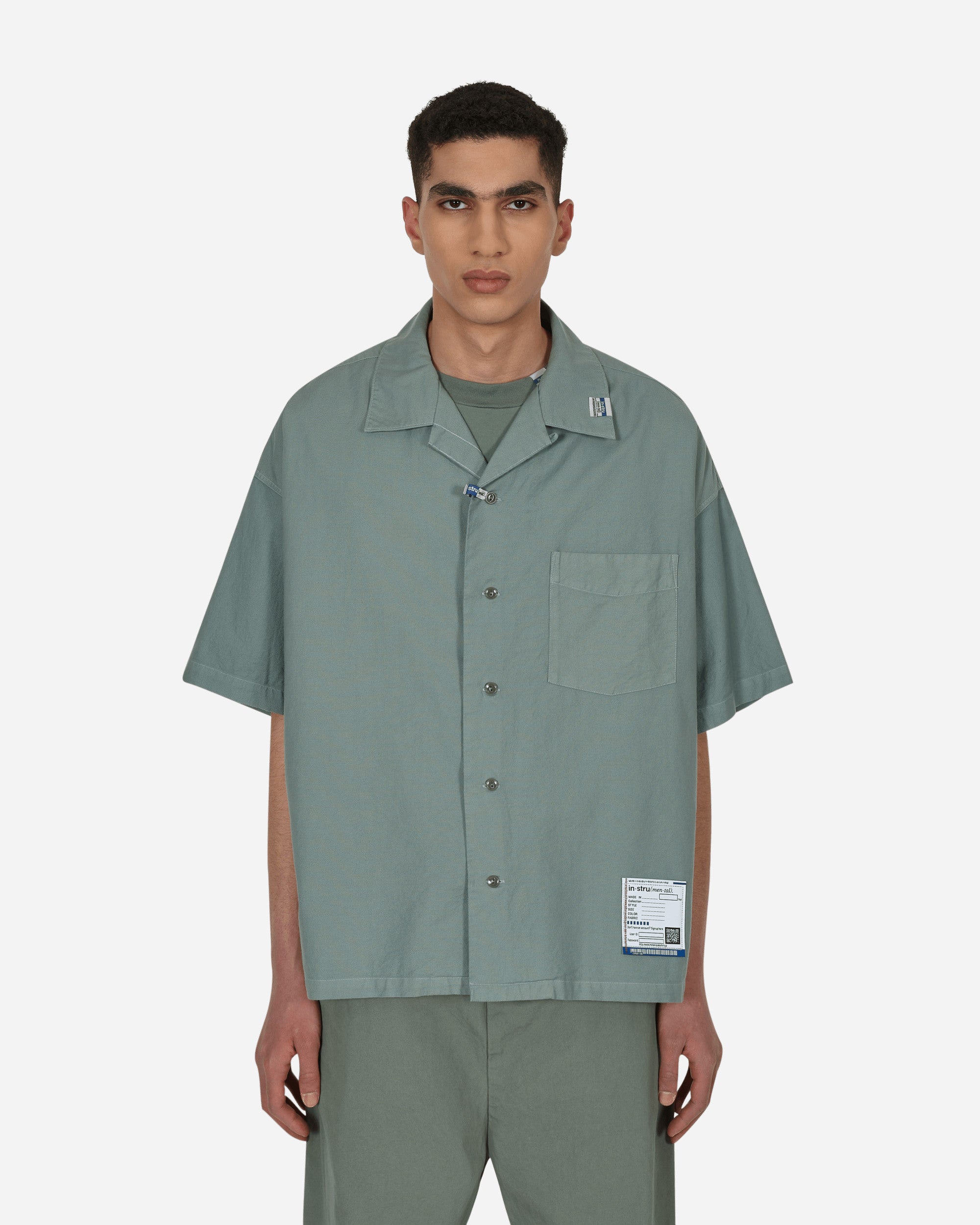 Instrumental Short Sleeve Oxford Shirt Green Shirts Shortsleeve I06SH012 GREEN