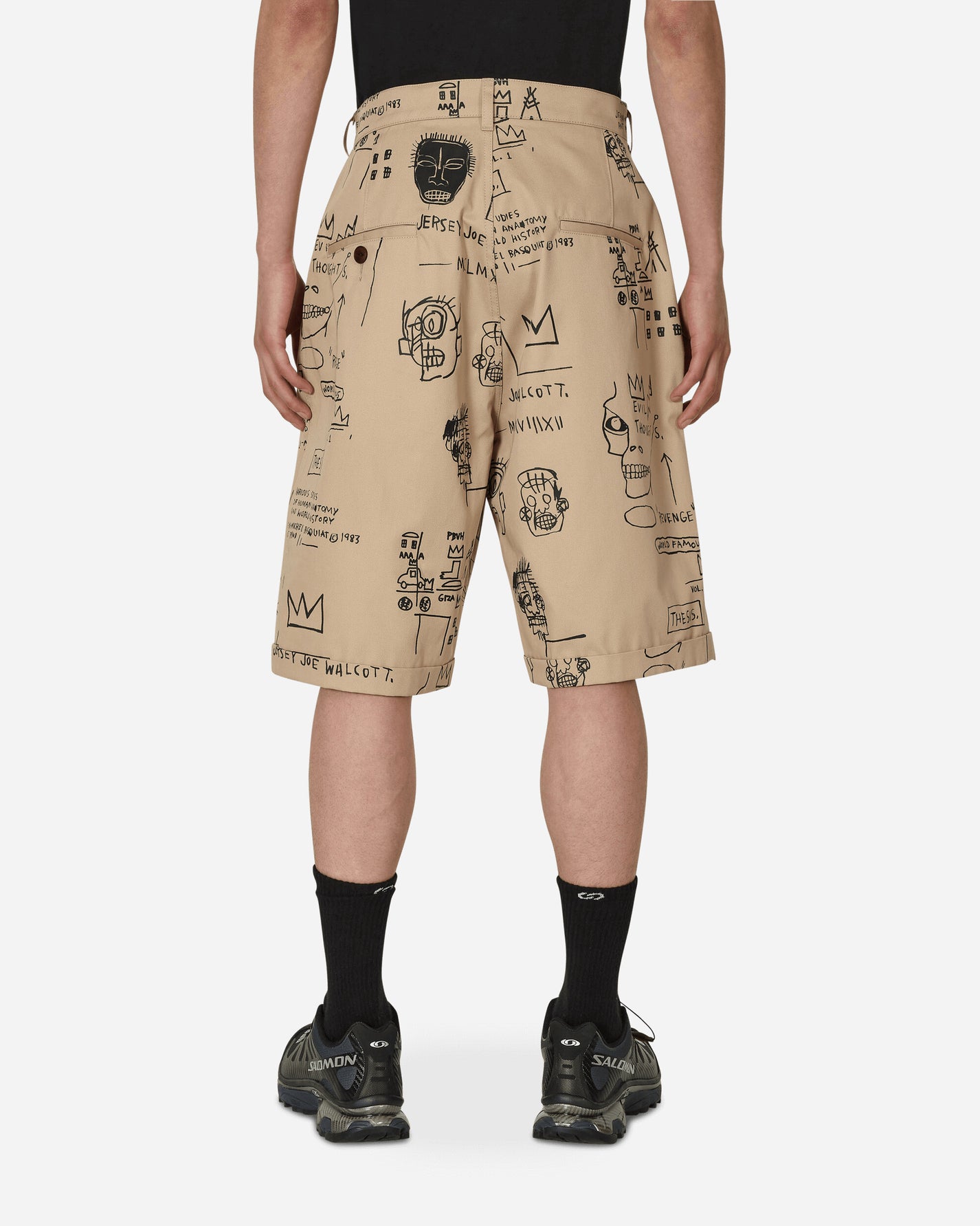 Junya Watanabe Man Men'S Pants Beige/Black Shorts Short WK-P003-S23 1