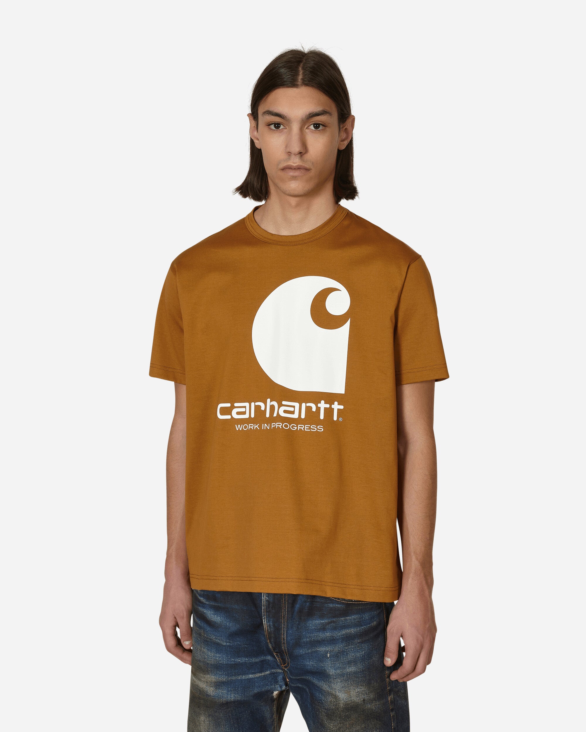 Junya Watanabe Man Men'S T-Shirt X Carhartt Brown T-Shirts Shortsleeve WK-T905-S23 1