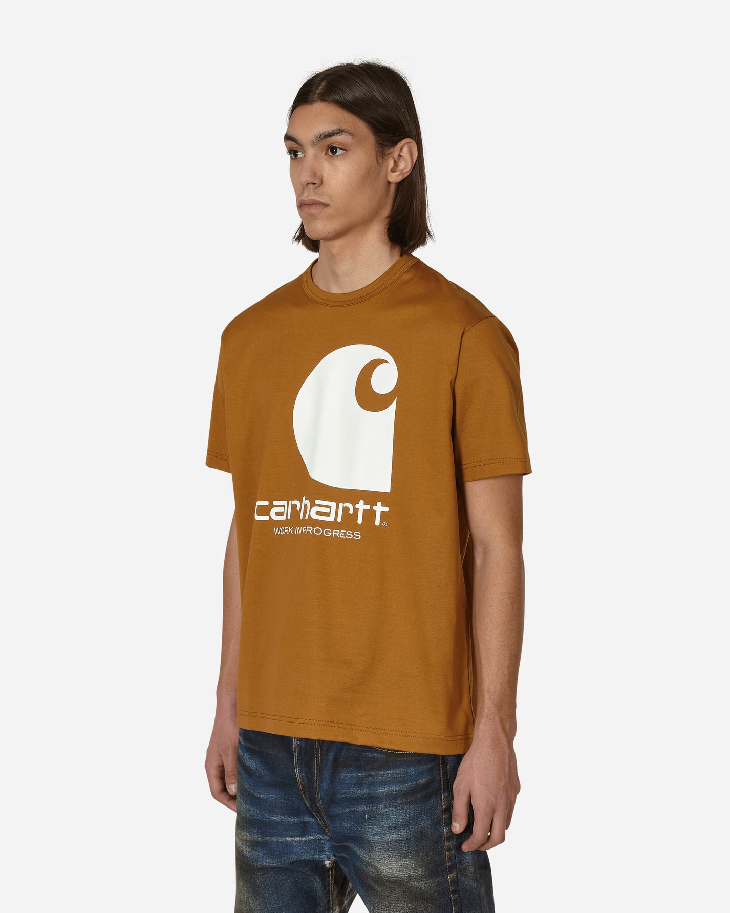 Junya Watanabe Man Men'S T-Shirt X Carhartt Brown T-Shirts Shortsleeve WK-T905-S23 1