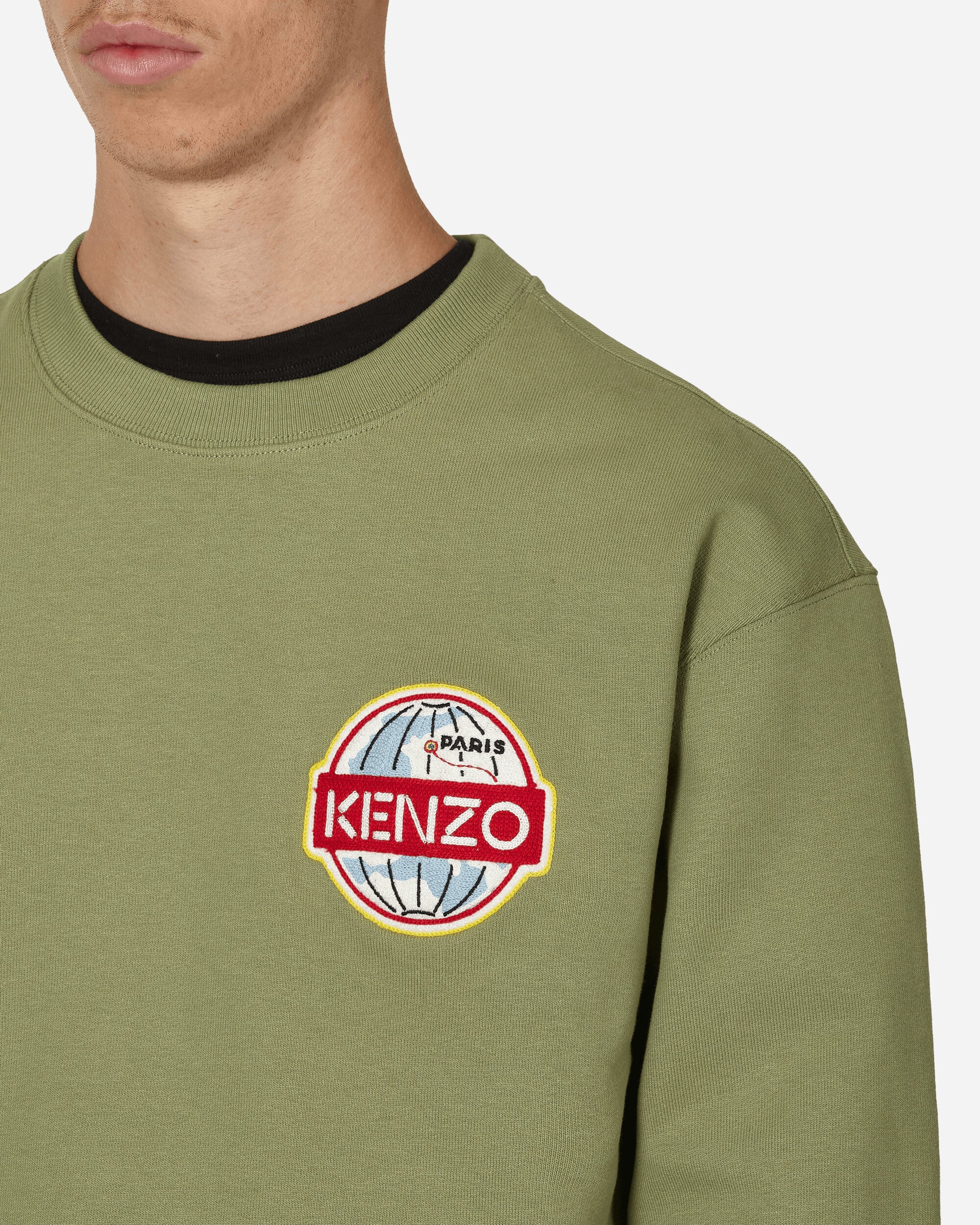 KENZO Paris Kenzo Sweatshirt Sage Green Sweatshirts Crewneck FD65SW0894ME 61