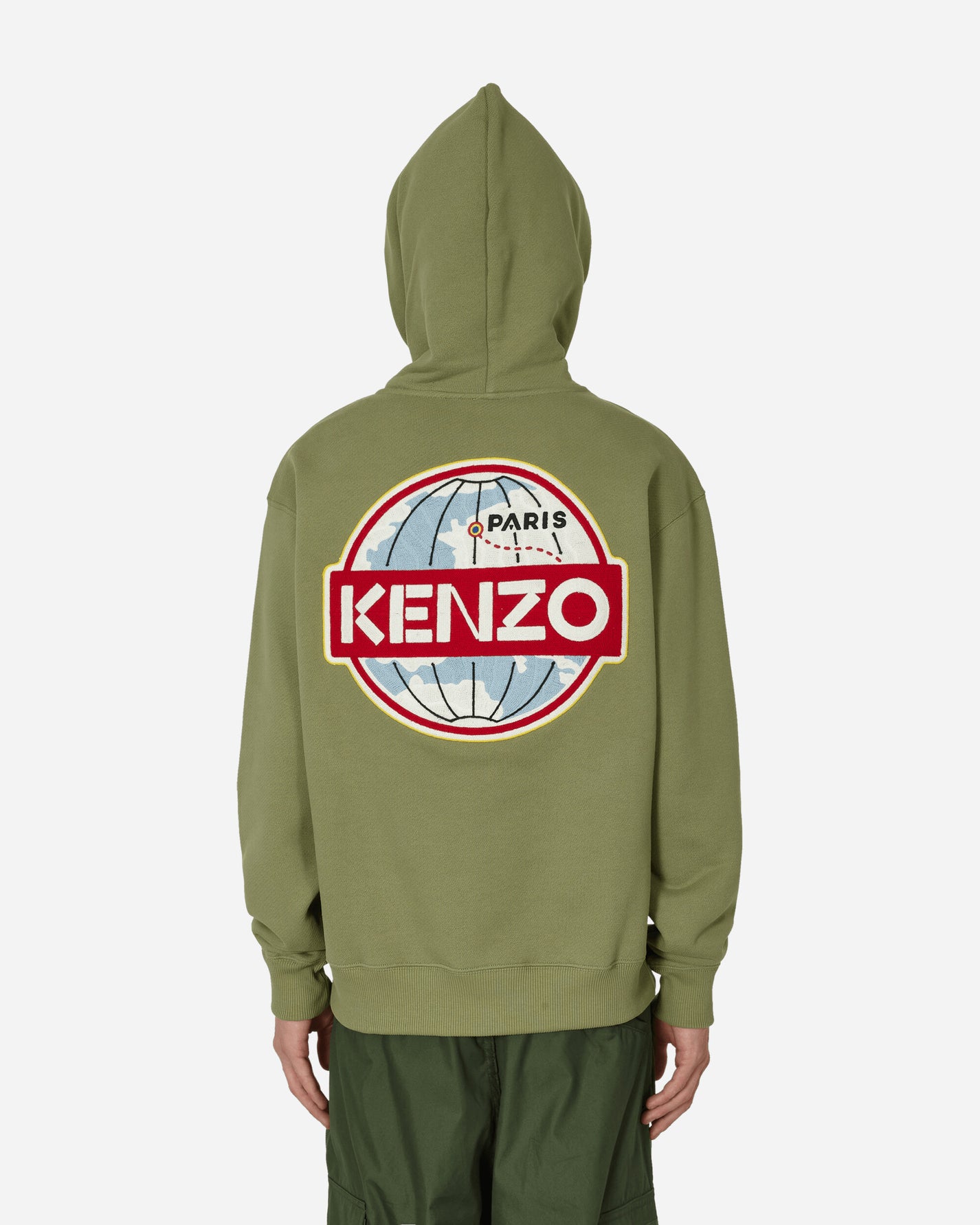 KENZO Paris Kenzo Hooded Sweatshirt Sage Green Sweatshirts Hoodies FD65SW0914MV 61