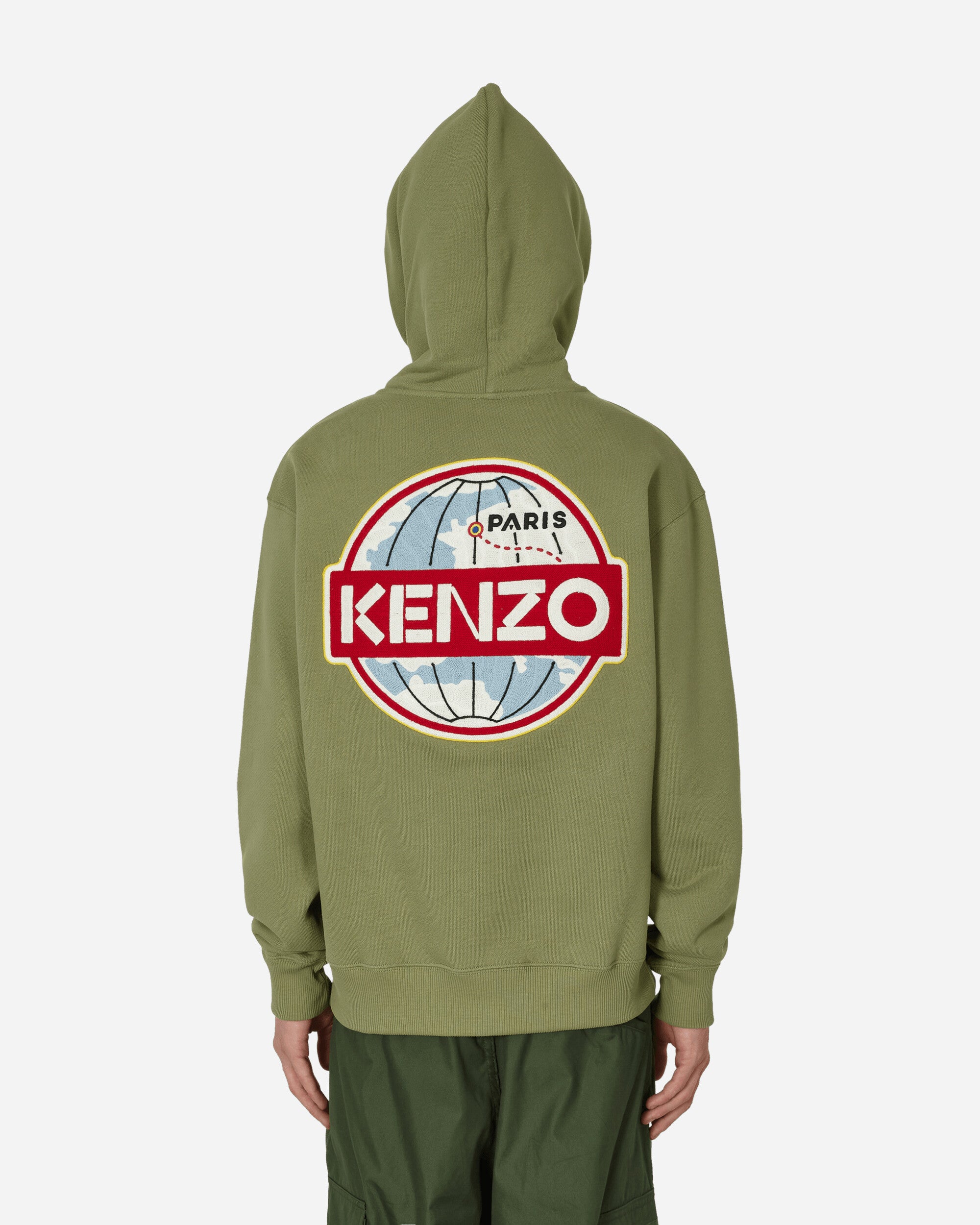 KENZO Paris Kenzo Hooded Sweatshirt Sage Green Sweatshirts Hoodies FD65SW0914MV 61