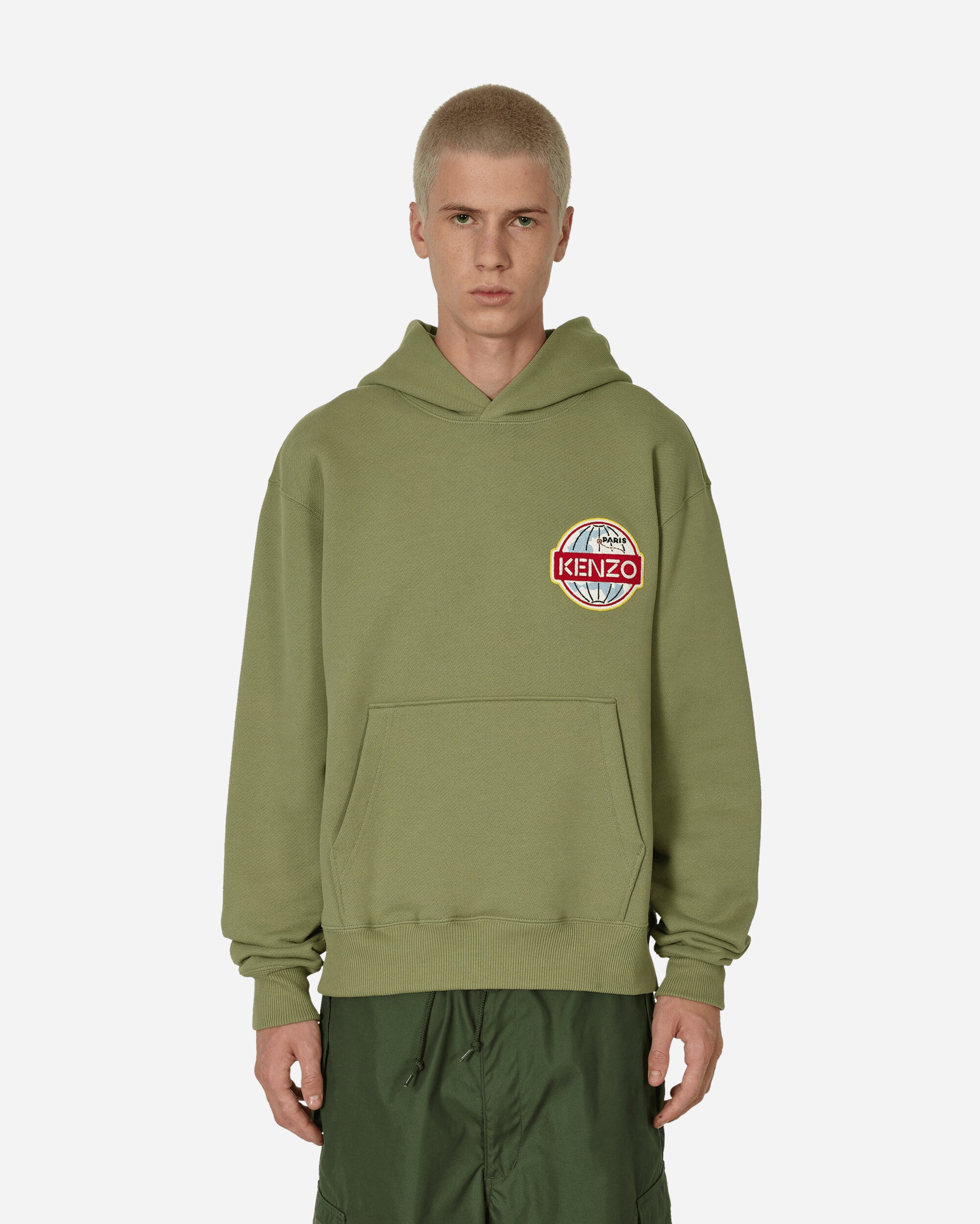 KENZO Paris Kenzo Hooded Sweatshirt Sage Green Sweatshirts Hoodies FD65SW0914MV 61