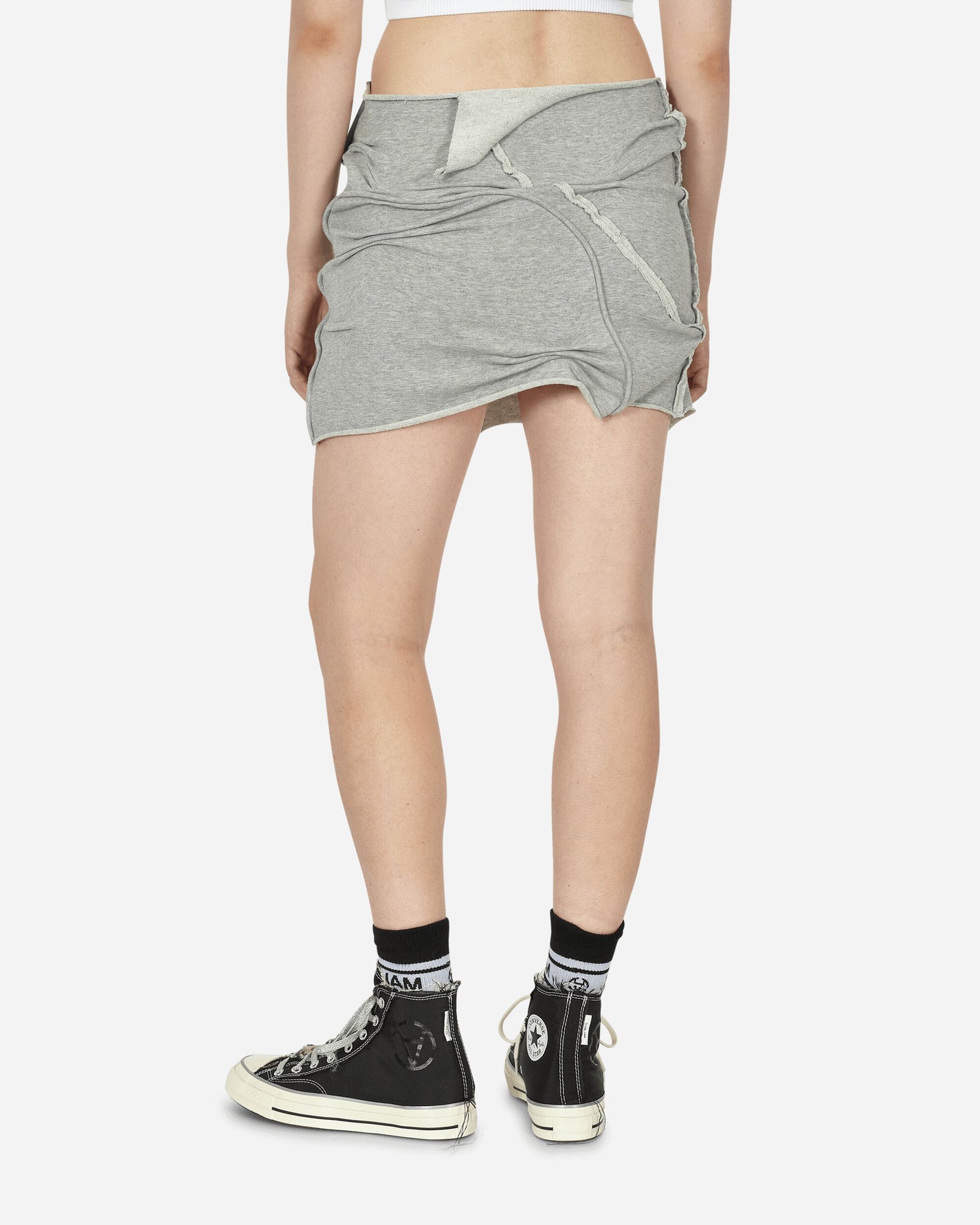 Mainline:RUS/Fr.CA/DE Wmns Grey Backloop Pleated Skirt With Piping Grey Skirts Mini EILEEN 2