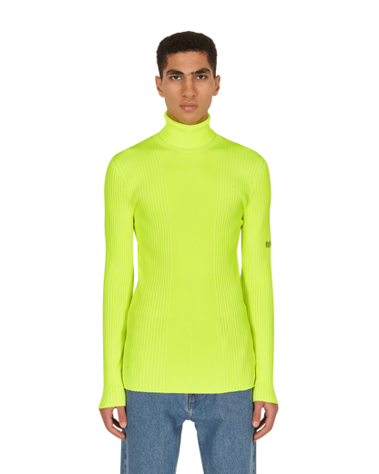 Martine Rose Ribbed Capo Fluo Yellow Knitwears Turtleneck M926KW MR023