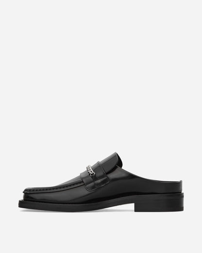 Martine Rose Square Toe Mule Black High Shine Classic Shoes Loafers CMR1025LHM  BLAHSH 