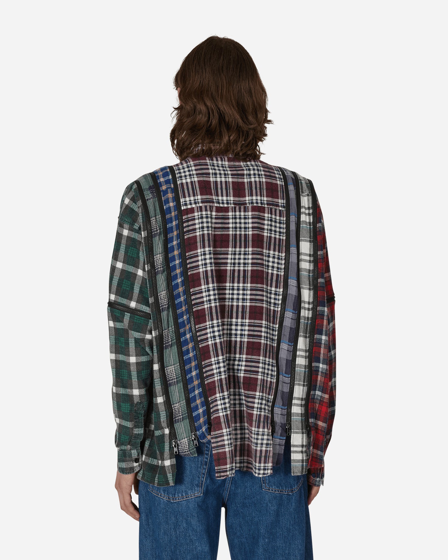 Needles Flannel Shirt - 7 Cuts Zipped Wide Shirt Assorted Shirts Longsleeve Shirt MR343 1003