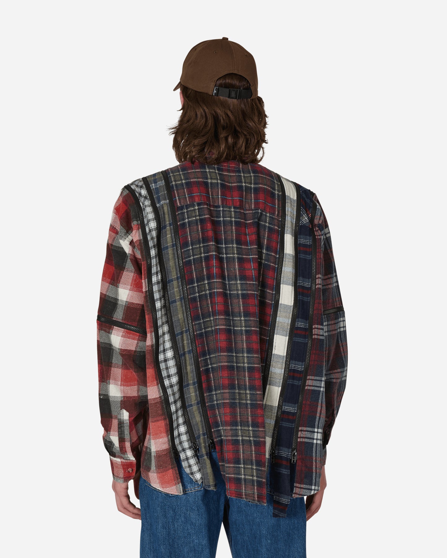 Needles Flannel Shirt - 7 Cuts Zipped Wide Shirt Assorted Shirts Longsleeve Shirt MR343 1006