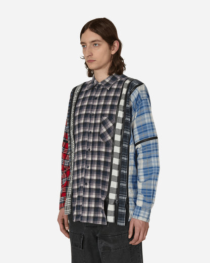 Needles Flannel Shirt - 7 Cuts Zipped Wide Shirt Assorted Shirts Longsleeve Shirt MR343 1007