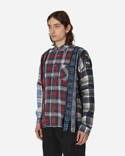 Needles Flannel Shirt - 7 Cuts Zipped Wide Shirt Assorted Shirts Longsleeve Shirt MR343 1008