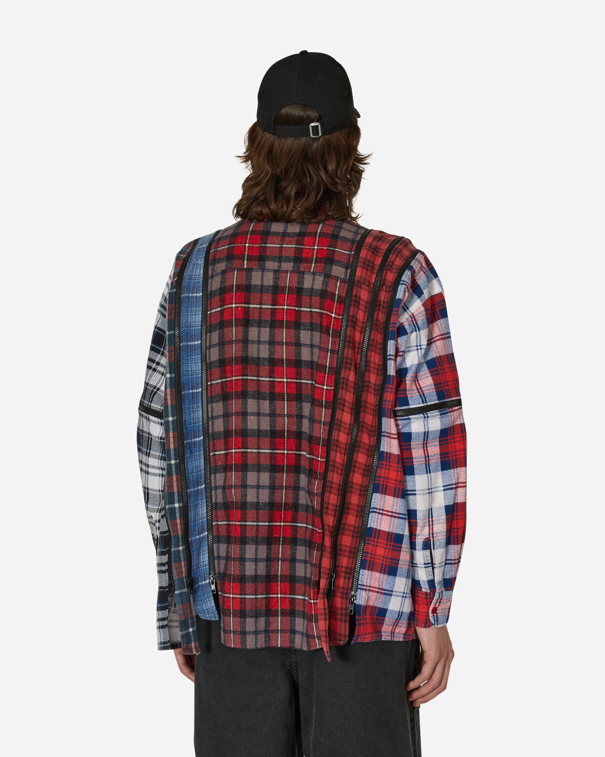 Needles Flannel Shirt - 7 Cuts Zipped Wide Shirt Assorted Shirts Longsleeve Shirt MR343 1013