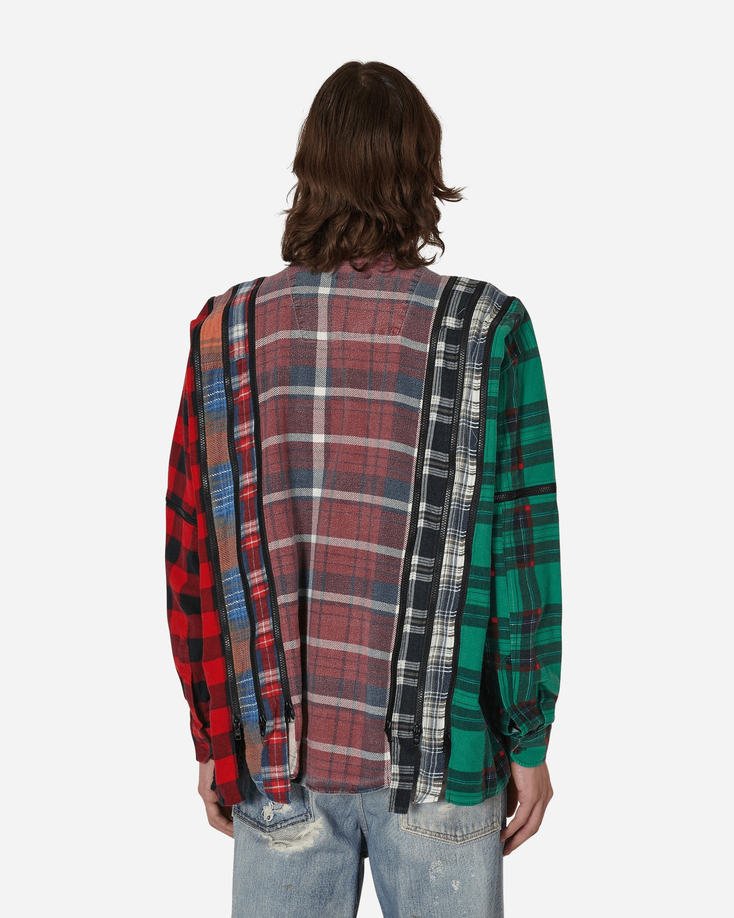 Needles Flannel Shirt - 7 Cuts Zipped Wide Shirt Assorted Shirts Longsleeve Shirt MR343 1014