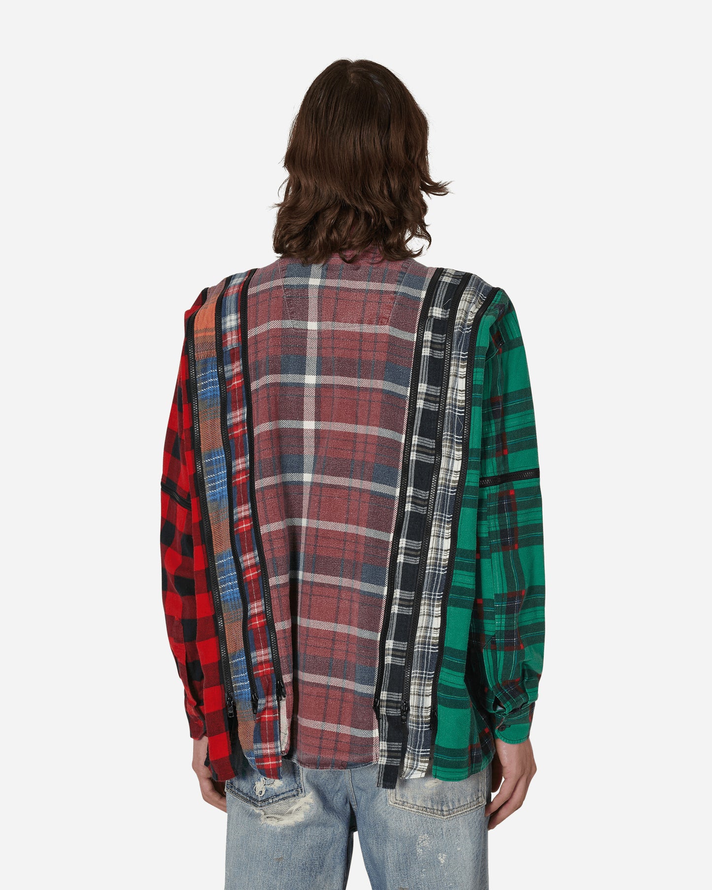 Needles Flannel Shirt - 7 Cuts Zipped Wide Shirt Assorted Shirts Longsleeve Shirt MR343 1014