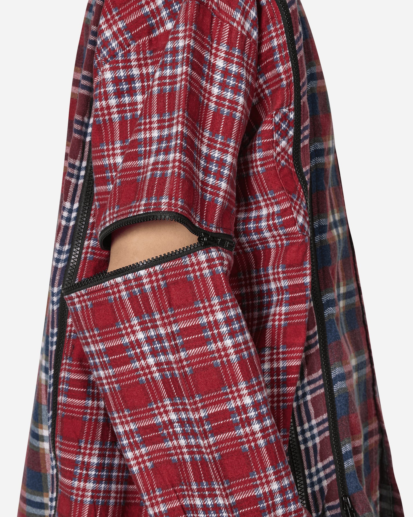 Needles Flannel Shirt - 7 Cuts Zipped Wide Shirt Assorted Shirts Longsleeve Shirt MR343 1017