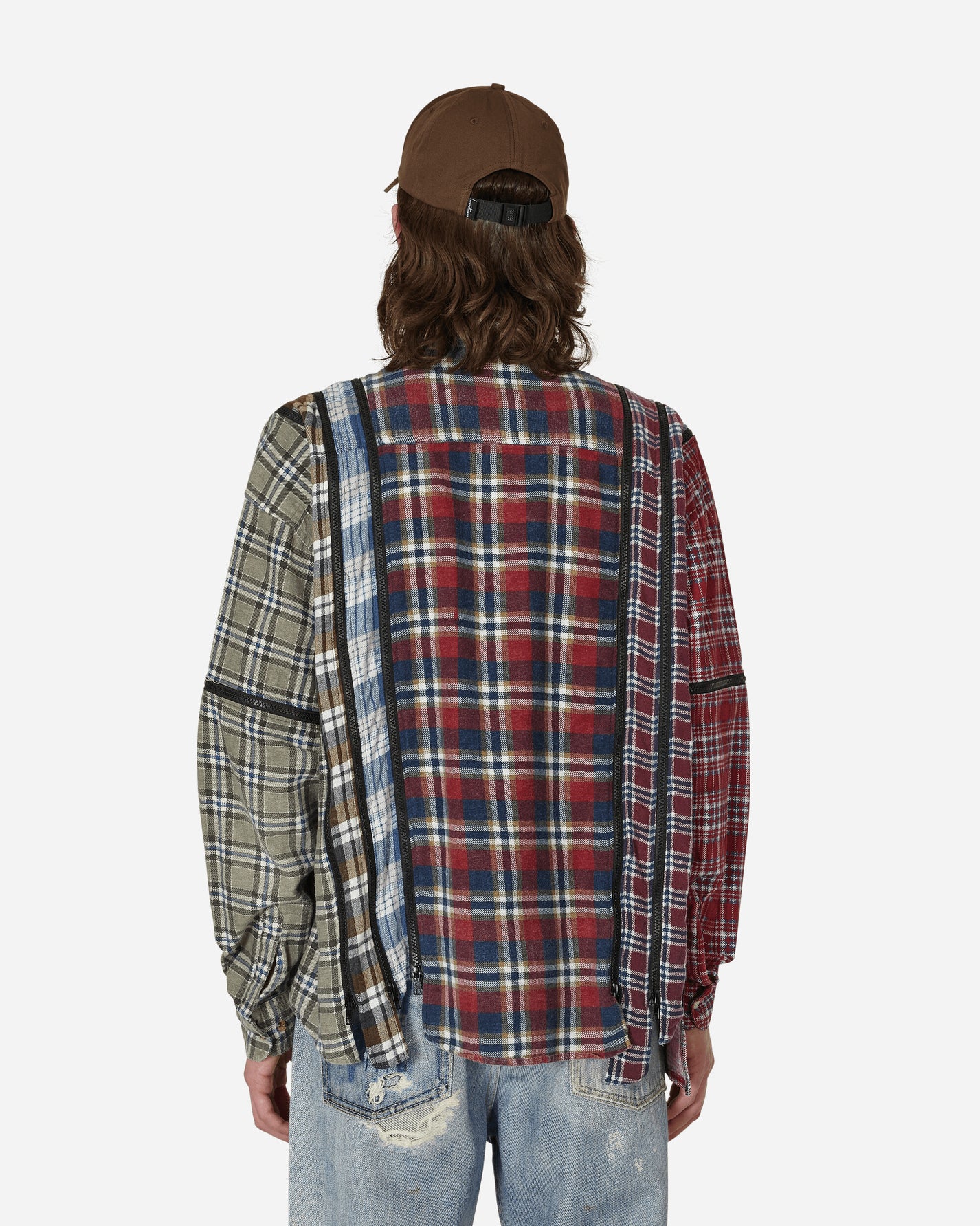 Needles Flannel Shirt - 7 Cuts Zipped Wide Shirt Assorted Shirts Longsleeve Shirt MR343 1017