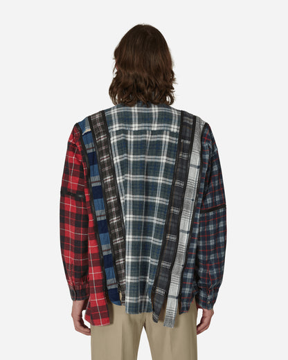 Needles Flannel Shirt - 7 Cuts Zipped Wide Shirt Assorted Shirts Longsleeve Shirt MR343 1018