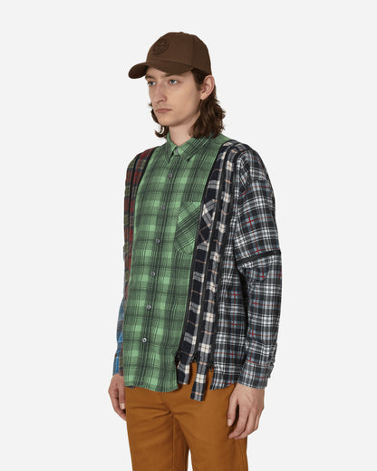 Needles Flannel Shirt - 7 Cuts Zipped Wide Shirt Assorted Shirts Longsleeve Shirt MR343 1019