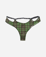 Priscavera Wmns Studded Thong Green Tartan Underwear Thongs 008024-107 GT