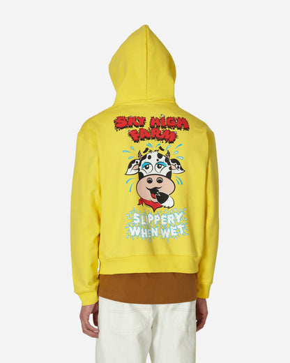 Sky High Farm Flatbush Printed Zipped Hoodie Yellow Sweatshirts Hoodies SHF03T023 1