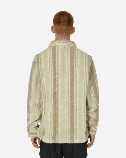 Stüssy Stripe Sherpa Shirt Natural Shirts Longsleeve Shirt 1110197 NATL