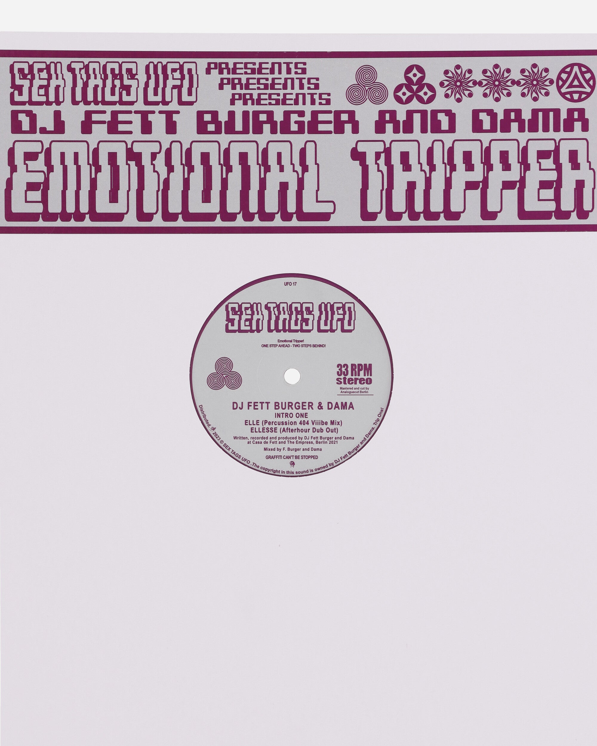 Vinyls Curated by Public Possession Dj Fett Burger & Dama - Emotional Tripper Eu2Lp Music Vinyls UFO17 001